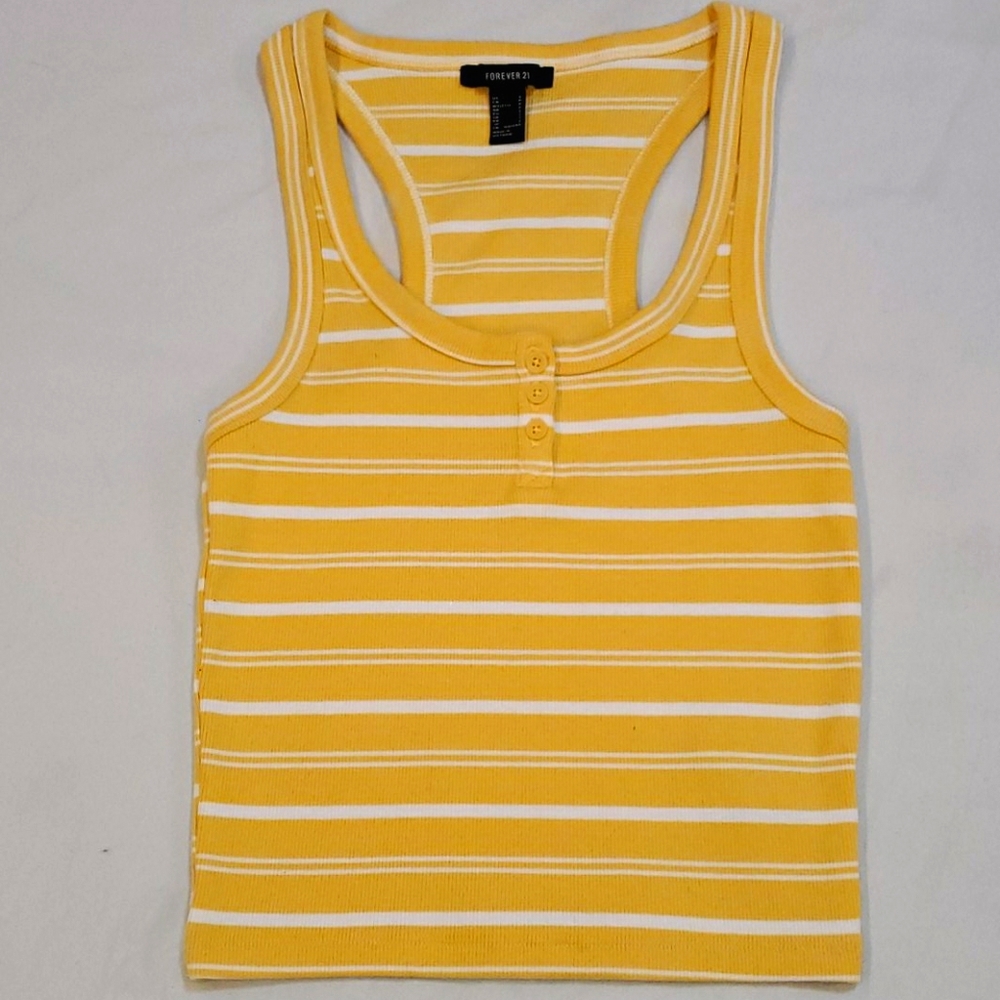 NWOT💥F21 90s vtg style semi cropped tank top